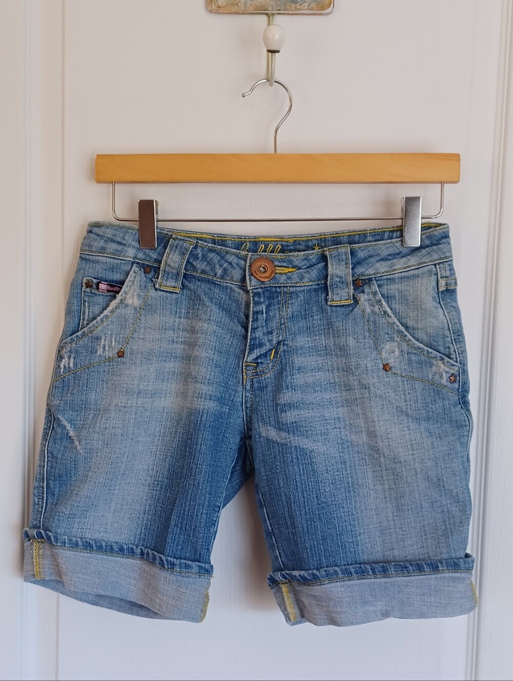 VINTAGE BUBBLEGUM AMERICAN FLAVOUR CLOTHING BG USA DENIM SHORTS JUNIORS 5/6